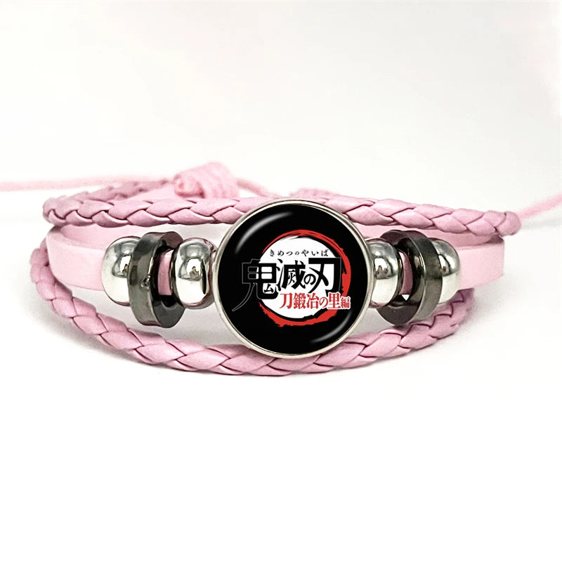 PULSERA Demon Slayer Piel Rosa