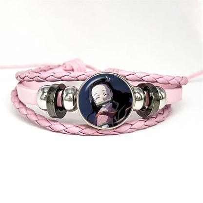 PULSERA Demon Slayer  Piel Rosa